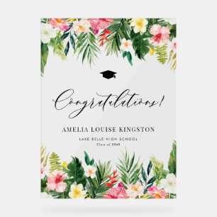 Aquarelle Tropical Graduation Félicitations