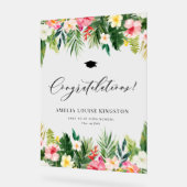 Aquarelle Tropical Graduation Félicitations (Angle)