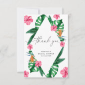 Aquarelle Tropical - merci douche nuptiale (Devant)