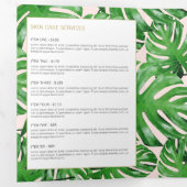 Aquarelle Tropical Monstera Feuille Brochure rose (Intérieur en premier)