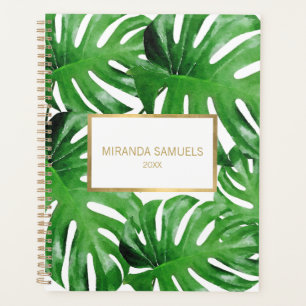 Aquarelle Tropical Monstera Feuilles