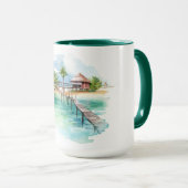 Aquarelle Tropical Paradise Mug Maldives Edition (Devant droit)