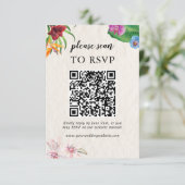 Aquarelle Tropical QR Mariage Scan to RSVP (Debout devant)