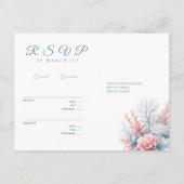 Aquarelle Tropicale Bliss-RSVP-Mariage - Carte pos (Dos)