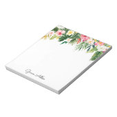 Aquarelle tropicale Bloc-notes floral (Tourné)