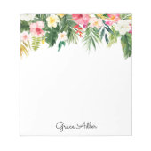Aquarelle tropicale Bloc-notes floral (Devant)