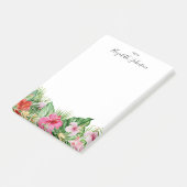 Aquarelle tropicale colorée moderne Notes post-it (Incliné)