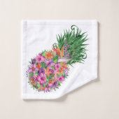 Aquarelle tropicale d'ananas (Gant de toilette)