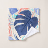 Aquarelle tropicale hawaïenne de Maleah Monstera - (Gant de toilette)