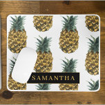 Aquarelle tropicale Motif ananas avec nom<br><div class="desc">Aquarelle tropicale Motif ananas avec nom</div>