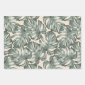 Aquarelle tropicale Oasis moderne Feuille Motif (Devant 3)