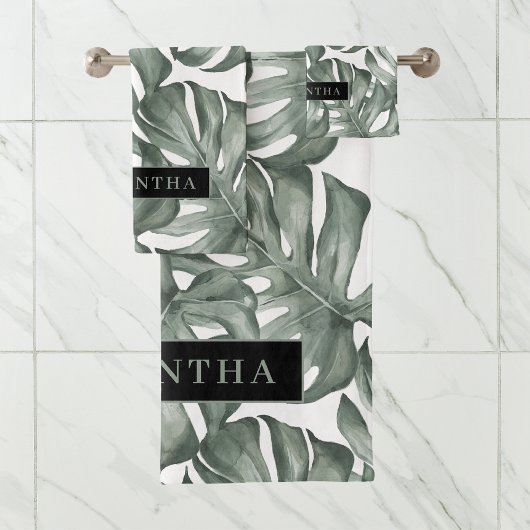 Aquarelle tropicale Oasis moderne Feuille Motif