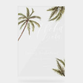 Aquarelle tropicale Palm Trees Baby shower Bienven (Recto)