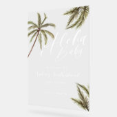 Aquarelle tropicale Palm Trees Baby shower Bienven (Angle)