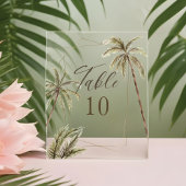 Aquarelle tropicale Palmiers Mariage bohème