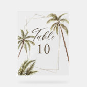 Aquarelle tropicale Palmiers Mariage bohème (Recto)