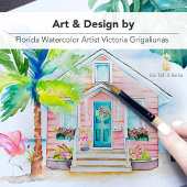 Aquarelle tropicale Plage Faire-part mobile