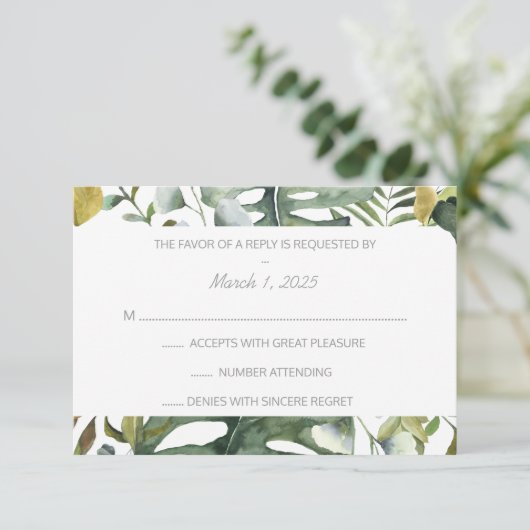 Aquarelle tropicale RSVP (Debout devant)