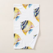 Aquarelle tropicale Salle de bain de poisson jaune (Serviette à main)