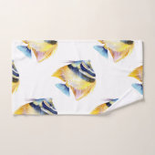 Aquarelle tropicale Salle de bain de poisson jaune (Serviette à main)