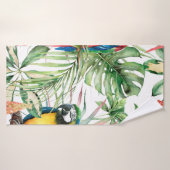 Aquarelle tropicale sans coutures motif avec perro (Serviette de bain)