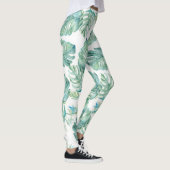 Aquarelle tropicale Verdure Leggings de yoga (Droite)