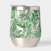 Aquarelle tropicale Vert Feuille Gold Love (mince) (Droite)