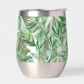 Aquarelle tropicale Vert Feuille Gold Love (mince) (Gauche)