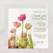 Aquarelle Tulip Personnalisé Mariage Invitation (Devant / Derrière)