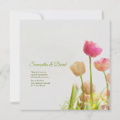 Aquarelle Tulip Personnalisé Mariage Invitation (Dos)
