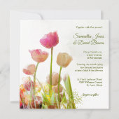 Aquarelle Tulip Personnalisé Mariage Invitation (Devant)