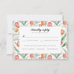 Aquarelle tulipe mariage rsvp