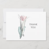 Aquarelle Tulipe simple Merci funéraire II (Devant)