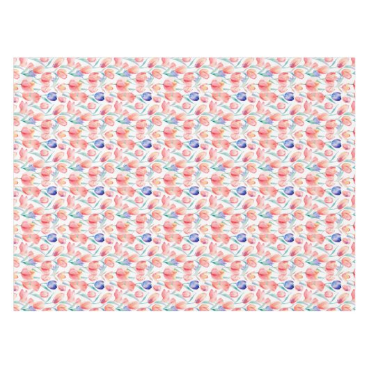 Aquarelle Tulips Motif Nappe (Devant (Horizontal))