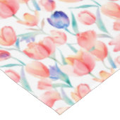 Aquarelle Tulips Motif Nappe (Angle)