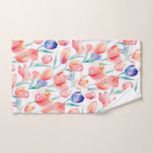 Aquarelle Tulips Motif serviette (Serviette à main)