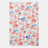 Aquarelle Tulips Motif Serviettes de cuisine (Vertical)
