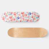 Aquarelle Tulips Motif Skateboard (Horz)