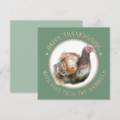 Aquarelle Turquie carte d'action de grâces ou invi (Devant / Derrière)