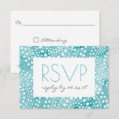 Aquarelle turquoise Bali Boho RSVP (Devant / Derrière)