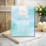 Aquarelle Turquoise bleu moderne<br><div class="desc">Aquarelle d'inspiration avec des tons calmes de bleu et turquoise. Ce design unique allie l'élégance de l'aquarelle à une touche moderne,  créant une note attrayante et professionnelle. Personnalisez à la fois à l'avant et à l'arrière.</div>