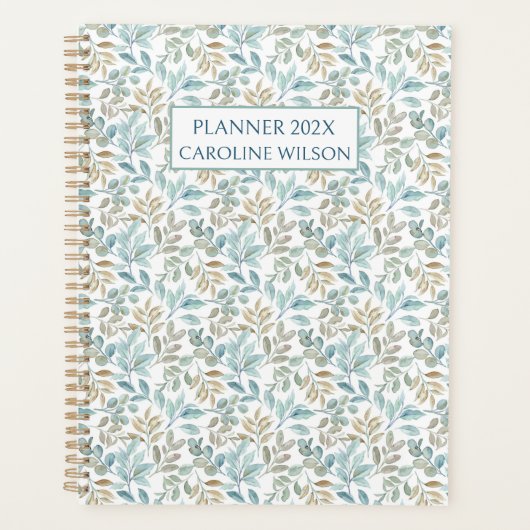 Aquarelle turquoise botanique Stylish bleu non dat (Devant)