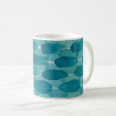 Aquarelle turquoise brosse Mug (Devant droit)