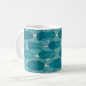 Aquarelle turquoise brosse Mug (Devant gauche)