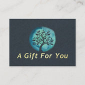 Aquarelle turquoise Certificat cadeau instructeur (Devant)