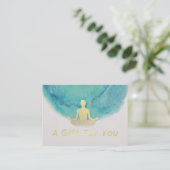 Aquarelle turquoise Certificat cadeau instructeur  (Debout devant)