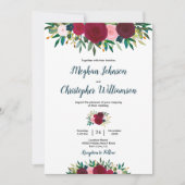 Aquarelle Turquoise de Bourgogne Faire-part de mar (Devant)