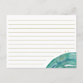 Aquarelle Turquoise et Gold Geode | Carte de recet (Dos)
