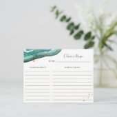 Aquarelle Turquoise et Gold Geode | Carte de recet (Debout devant)