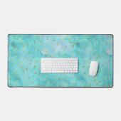 Aquarelle Turquoise Faux Gold Pois (Clavier et souris)